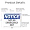 Signmission Exit Sign, Aluminum, 10 in W, 7 in H, Not An Emergency Exit OS-2PACK-NS-A-710-L-15136 - alternate 6